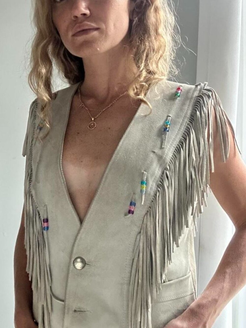 Leather Fringe VEst